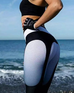 Color Block Patchwork High Waist Skinny Yoga Pants