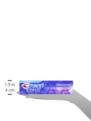 4.8 Ounce Triple Pack : Crest 3D White, Whitening Toothpaste, Radiant Mint, 4.8 Ounce, Pack of 3