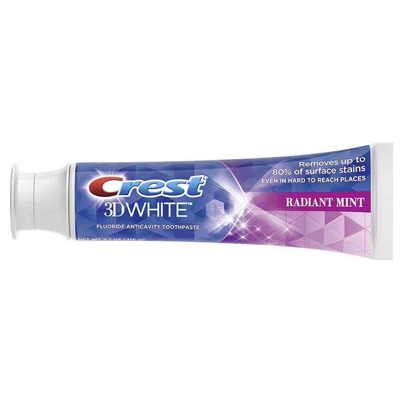 4.8 Ounce Triple Pack : Crest 3D White, Whitening Toothpaste, Radiant Mint, 4.8 Ounce, Pack of 3