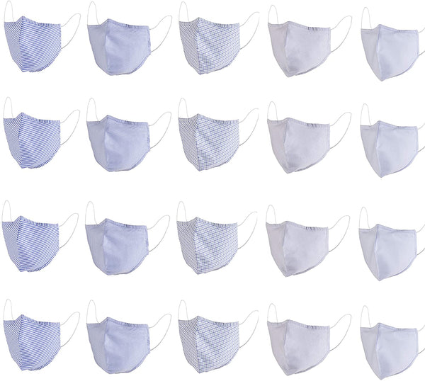 MediWeave Anti Bacterial Pure Cotton Cloth Face Mask, Reusable & Washable Mask (Adult 5 Pack, Pattern &amp; Color as shown)