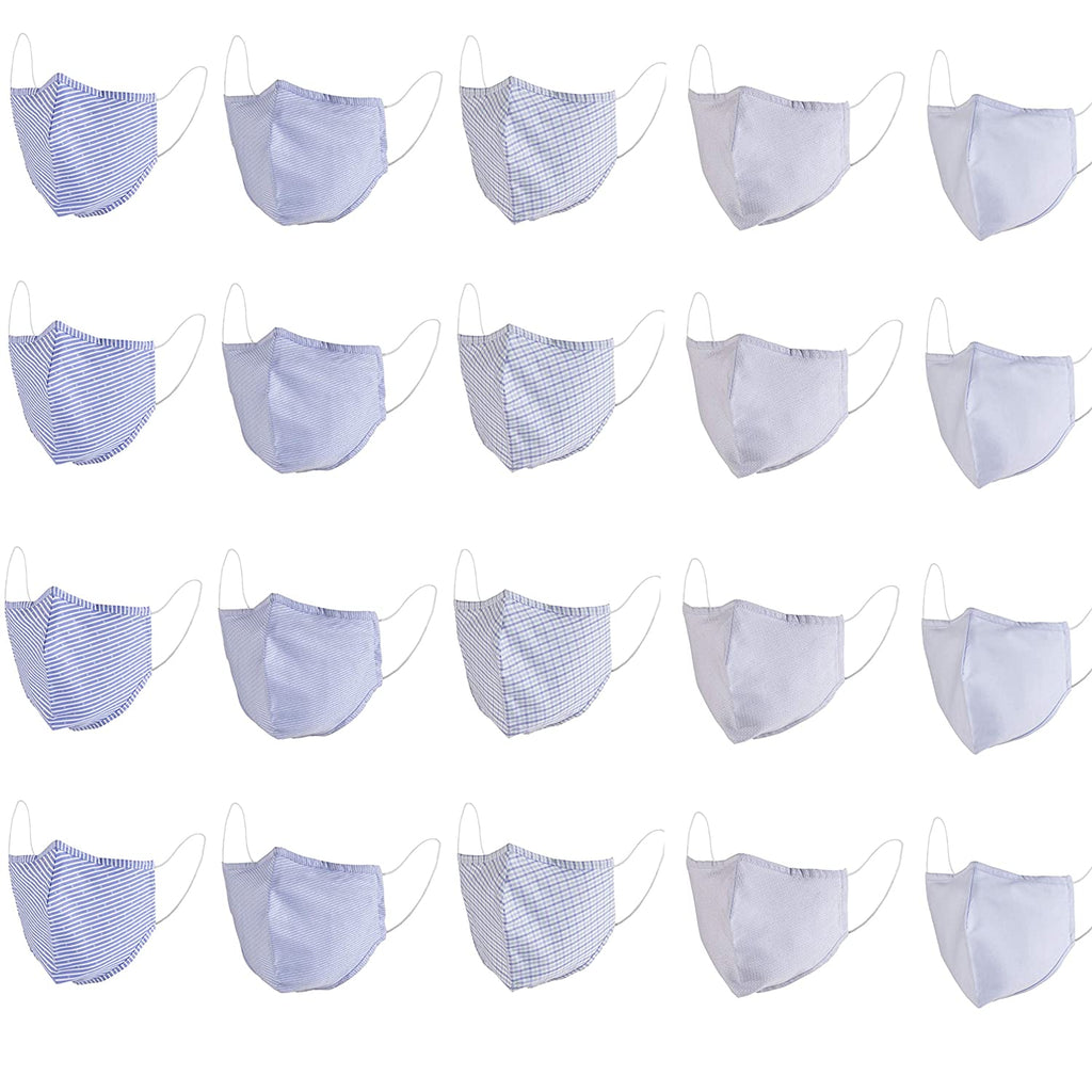MediWeave Anti Bacterial Pure Cotton Cloth Face Mask, Reusable & Washable Mask (Adult 5 Pack, Pattern &amp; Color as shown)