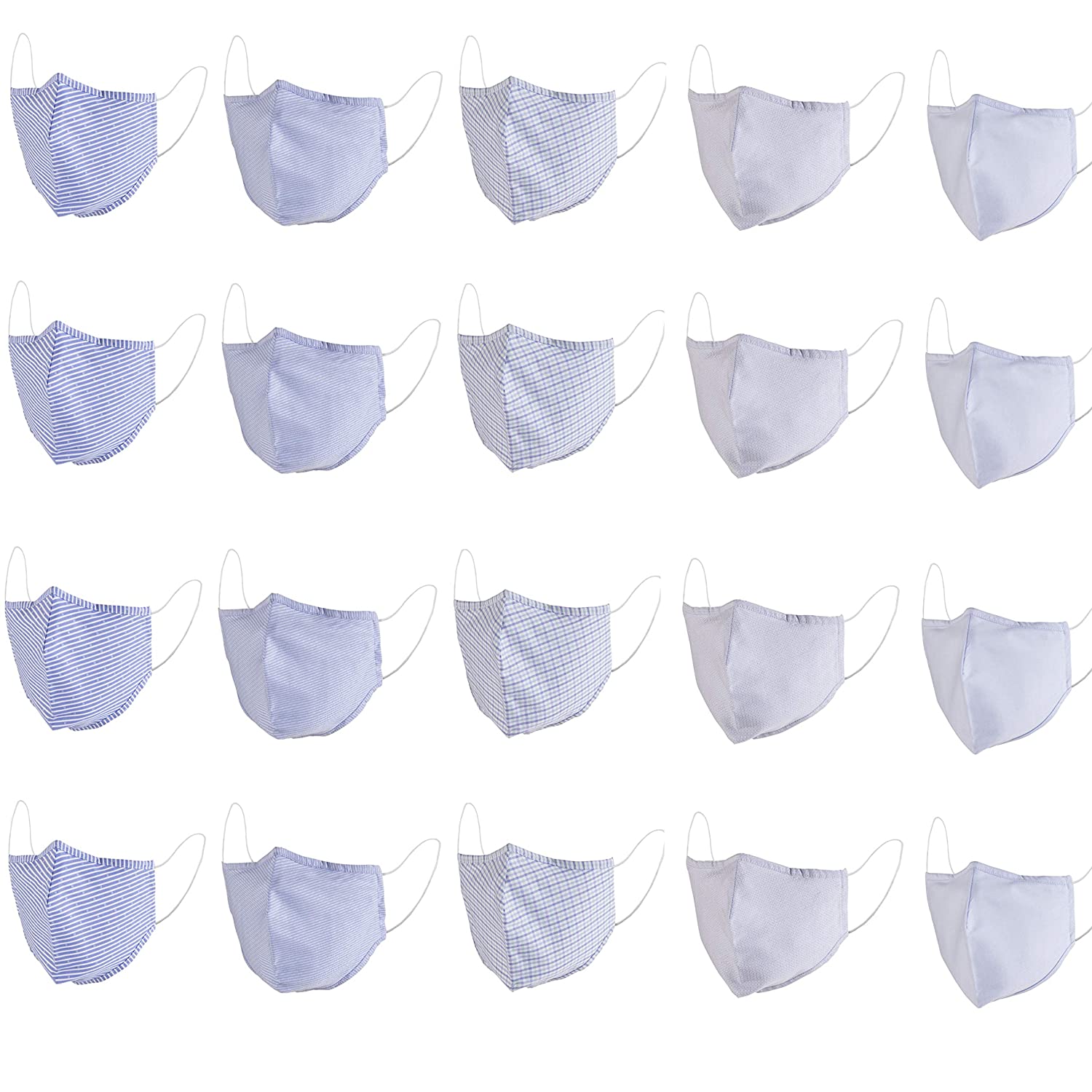 MediWeave Anti Bacterial Pure Cotton Cloth Face Mask, Reusable & Washable Mask (Adult 5 Pack, Pattern &amp; Color as shown)